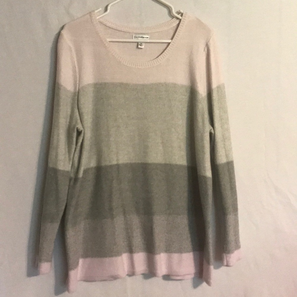 Pink and Grey Sweater.